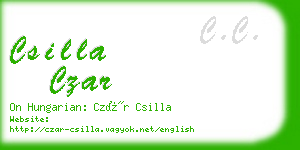 csilla czar business card